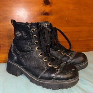 Vintage Harley-Davidson riding boots.
